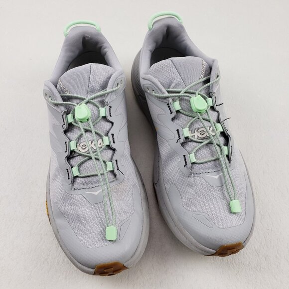 Hoka Transport Running Sneaker Womens 8.5 Gray Bungee Hiking Walking Vibram Shoe - Picture 2 of 12